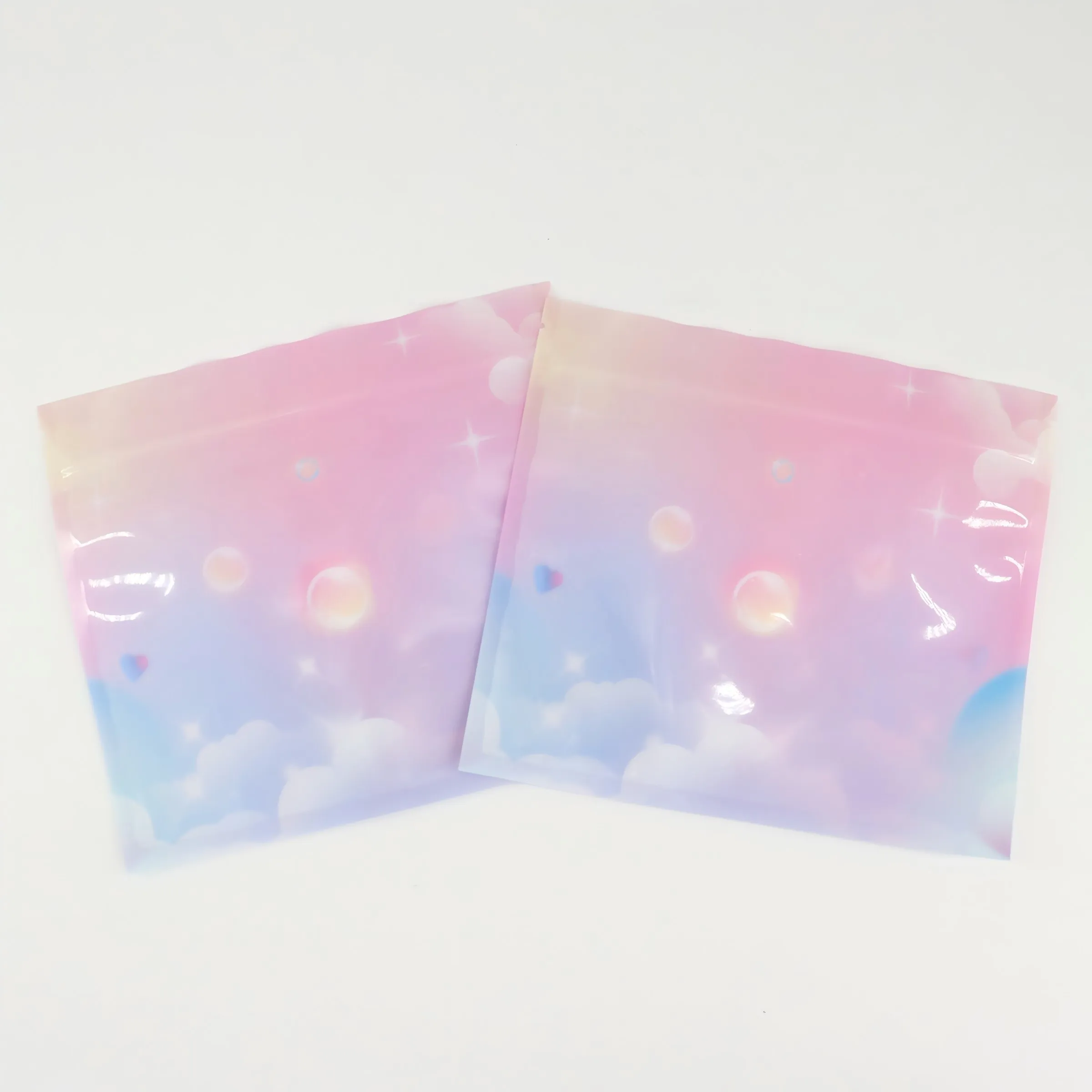 Clear Zipper Flat Pouch Low MOQ & Custom Design